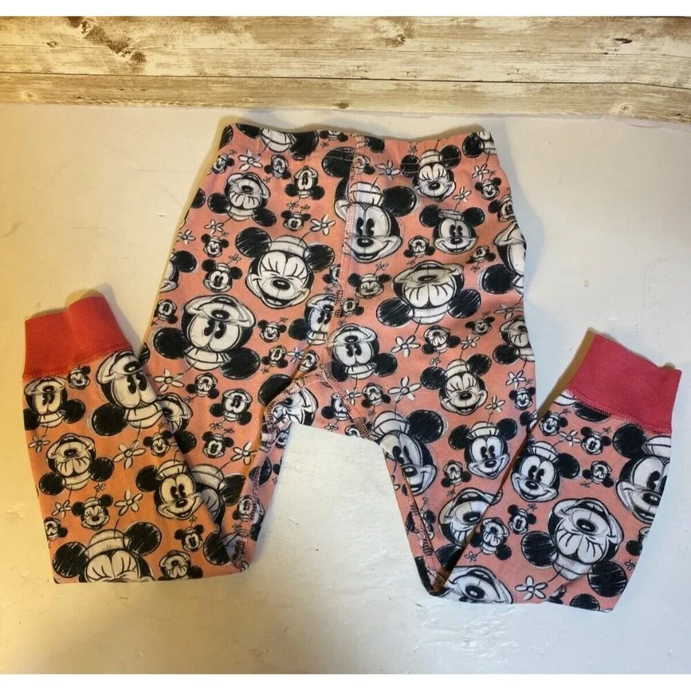 Hanna Andersson x Disney Girls Organic Cotton Mickey Mouse PJs  90cm | 3 Pink